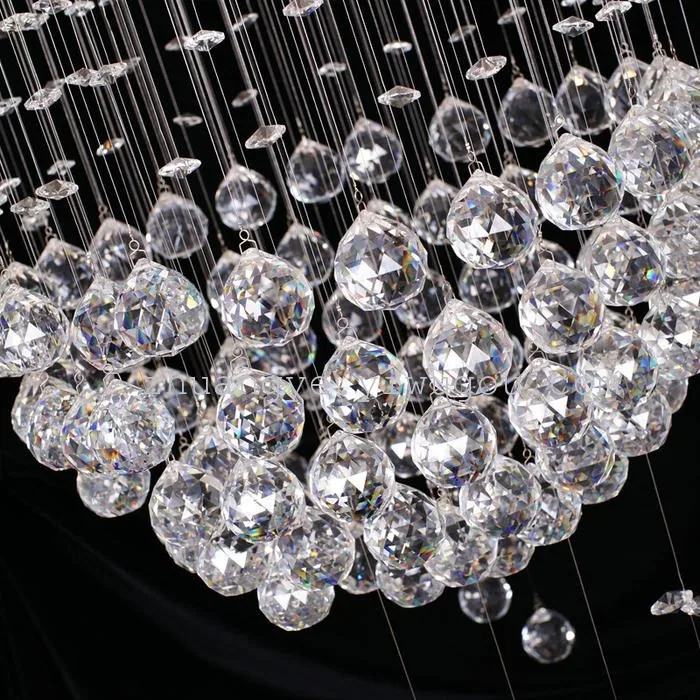 European Crystal Cord-Hung Chandelier — Duplex, Stairwell & Villa — view 8