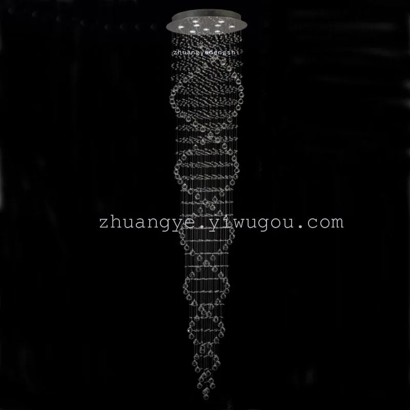 简约水晶吊线吸顶灯 — 复式楼、楼梯、别墅 — 第 1 张