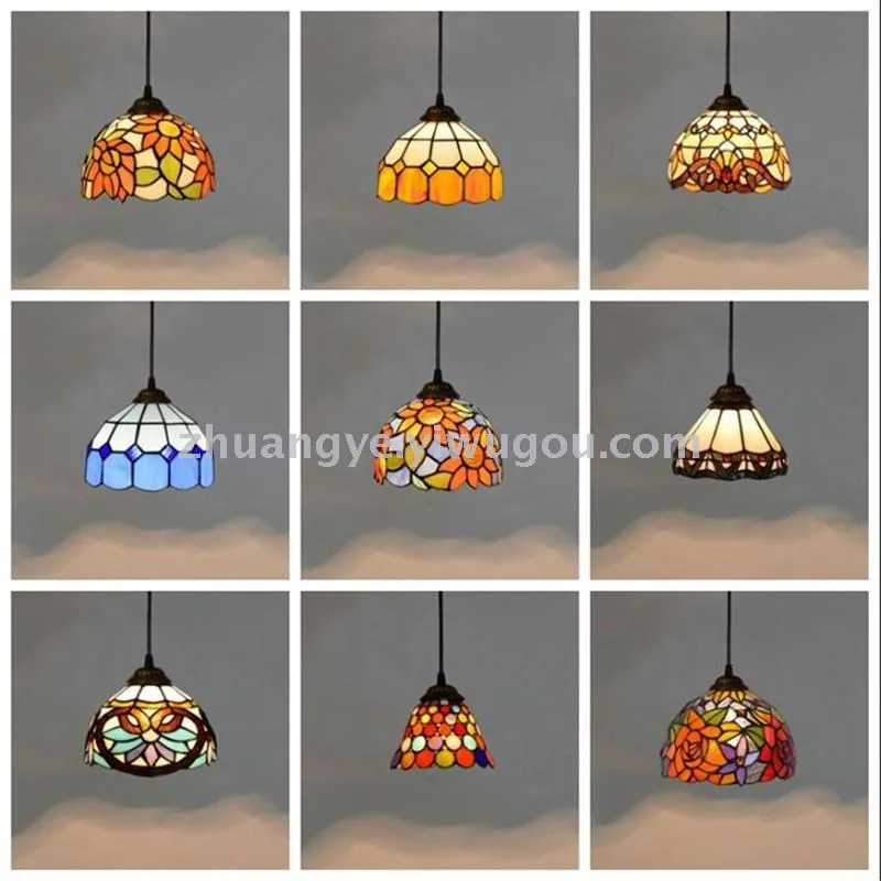 Mediterranean Glass Three-Head Chandelier — Dining Room, Walkway & Corridor — view 3