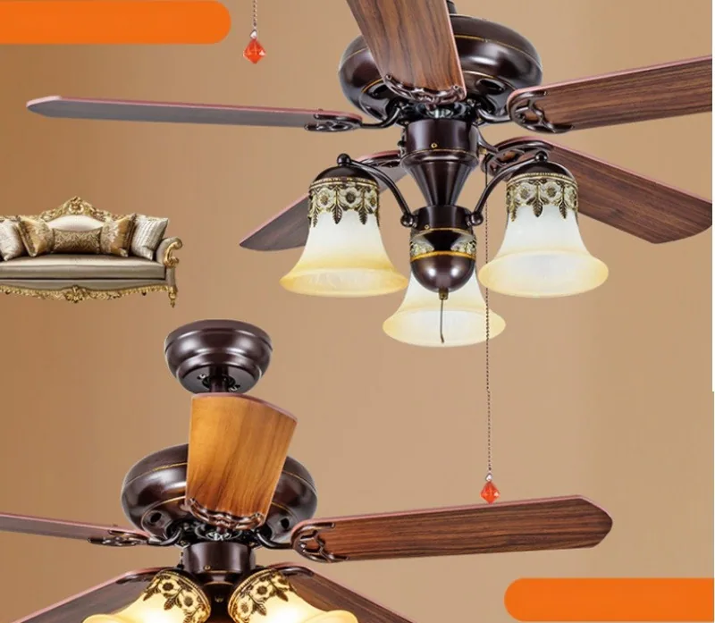 European Illuminated Ceiling Fan Light — Living Room, Bedroom & Dining Room — view 10