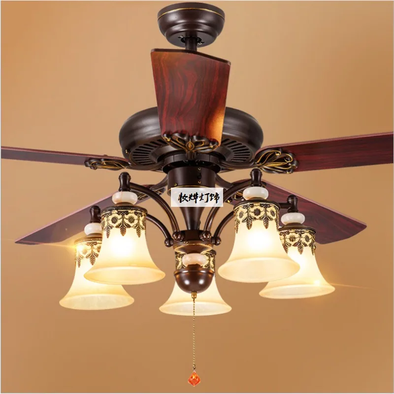 European Illuminated Ceiling Fan Light — Living Room, Bedroom & Dining Room — view 3