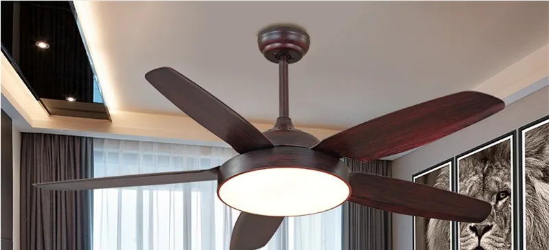 European LED Variable-Frequency Ceiling Fan Light — Living Room & Dining Room — view 5