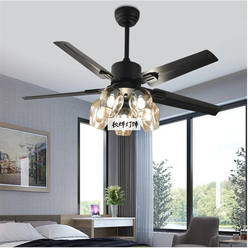 European LED Ceiling Fan Light — Living Room, Bedroom & Dining Room — view 3