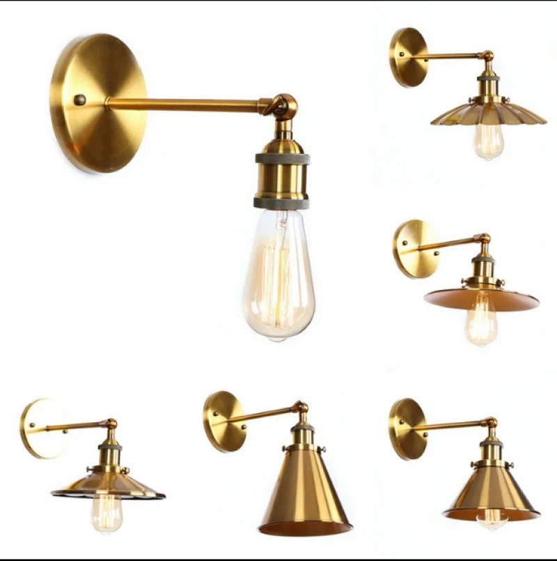 Modern Brass Wall Lamp — Stairwell & Walkway — view 5