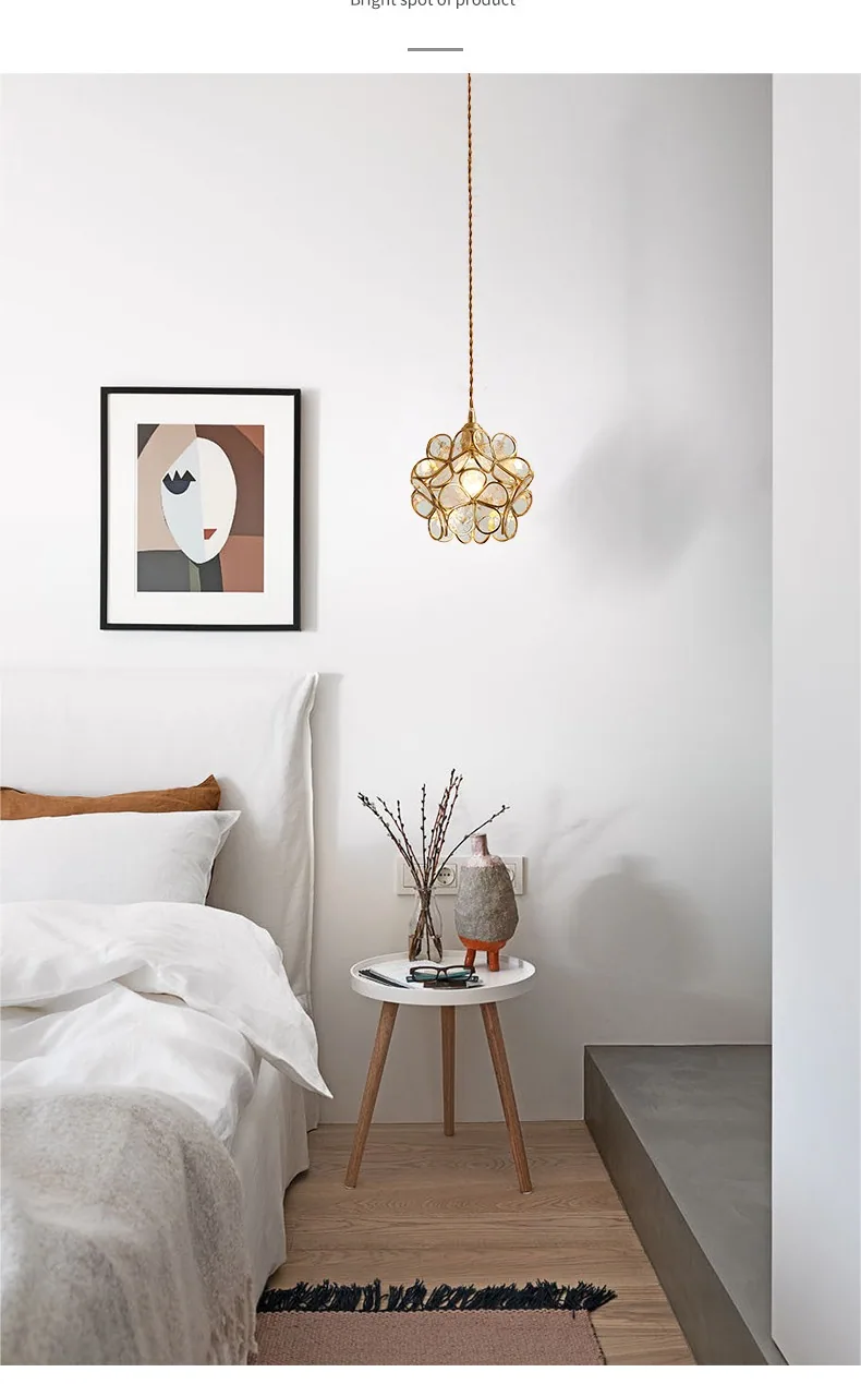 Light Luxury Solid Brass Chandelier — Bedroom, Bedside & Walkway — view 7
