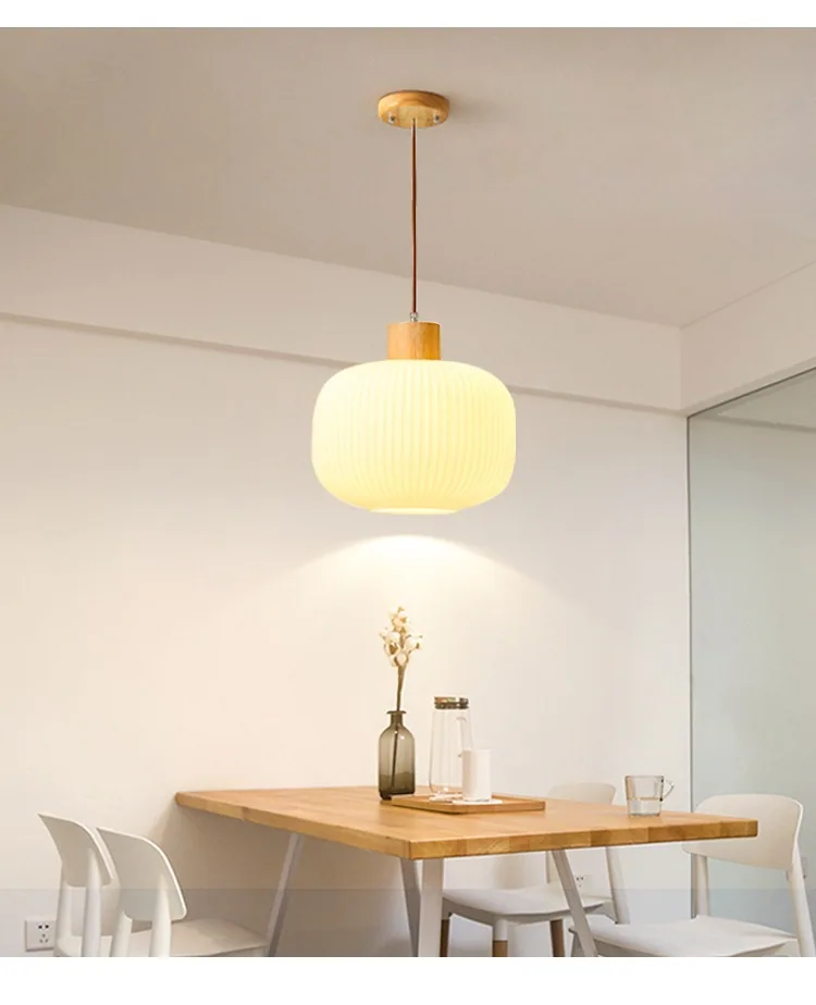 Minimalist Solid Wood Chandelier — Dining Room — view 14