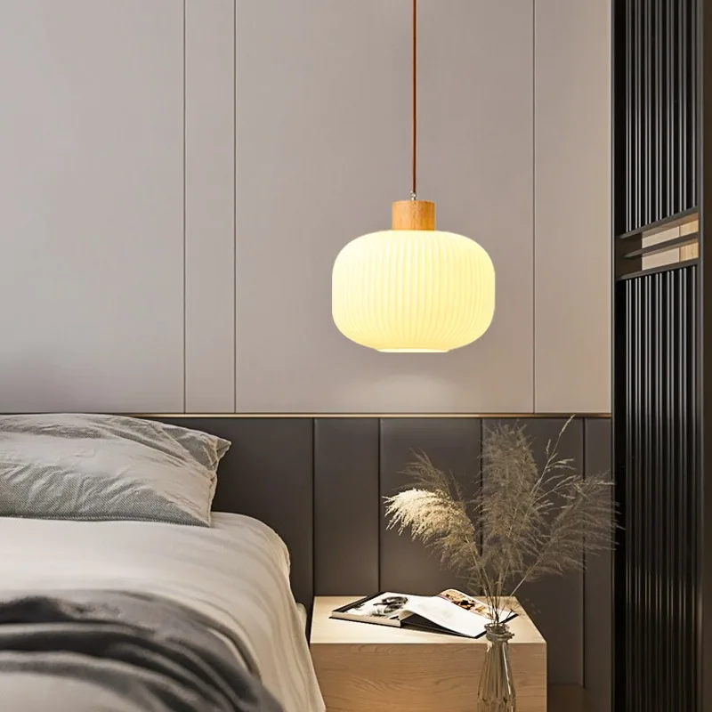 Minimalist Solid Wood Chandelier — Dining Room — view 3