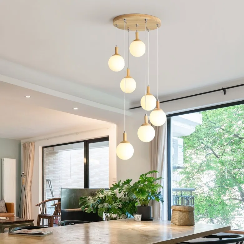 Modern Minimalist Chandelier — Duplex, High-Ceiling & Stairwell — view 3