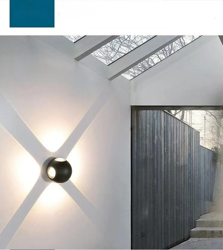 Modern Minimalist LED Globe Outdoor Wall Light — Hotel, Courtyard & Facade — view 8