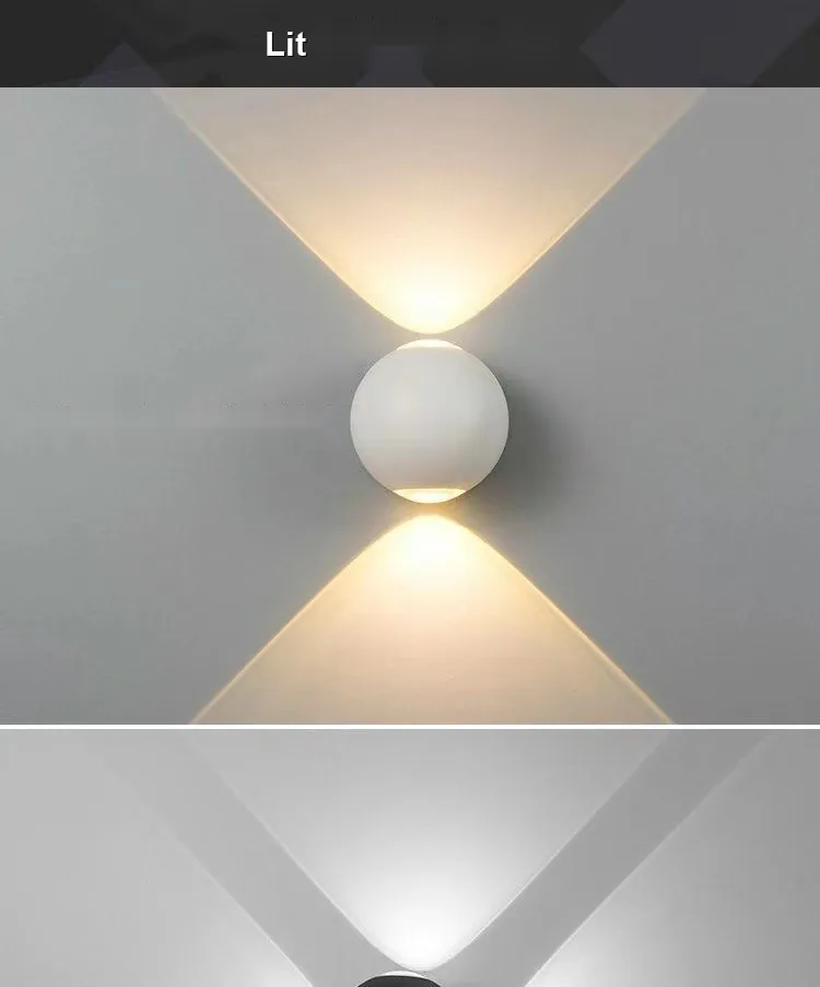 Modern Minimalist LED Globe Outdoor Wall Light — Hotel, Courtyard & Facade — view 10