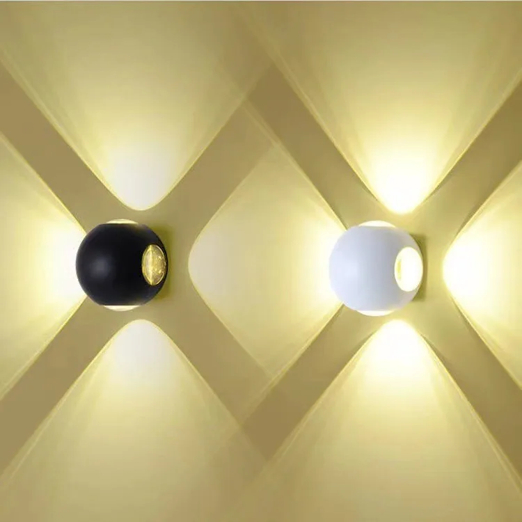 Modern Minimalist LED Globe Outdoor Wall Light — Hotel, Courtyard & Facade — view 1