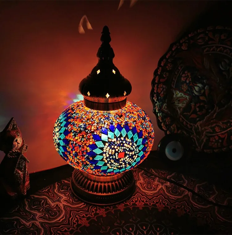 Vintage LED Glass Table Lamp — Hotel & Bedroom — view 11