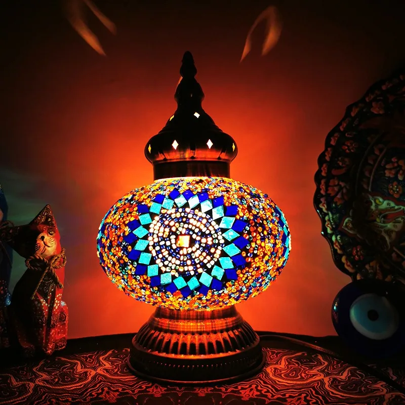 Vintage LED Glass Table Lamp — Hotel & Bedroom — view 6