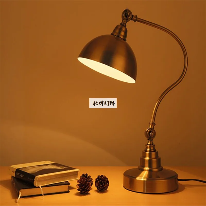 American Brass Eye-Care Table Lamp — Bedroom, Bedside & Study — view 1