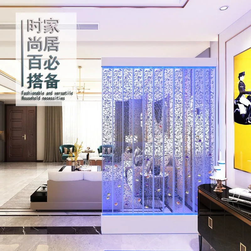 LED Bubble Water Feature Screen — Double-Sided Wine Cabinet Partition — view 4