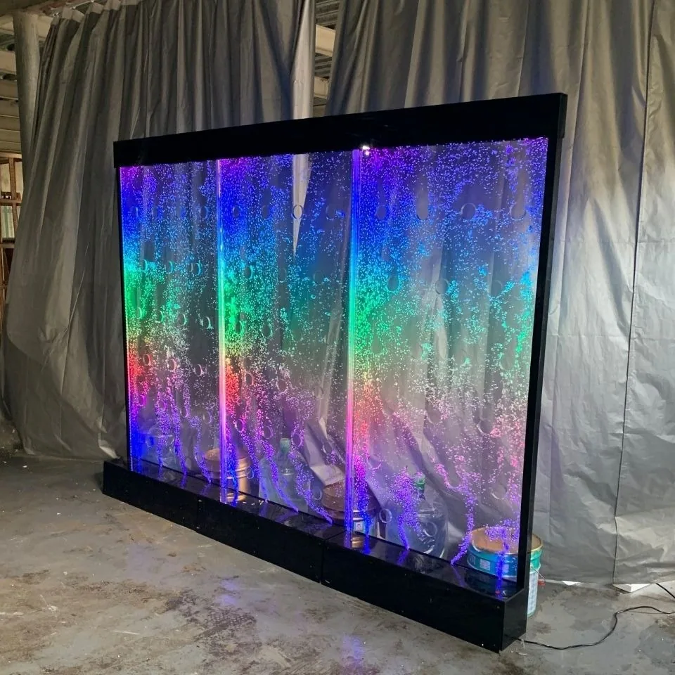 Bubble Water Feature Wall with Wine Rack — Hallway Screen — view 1
