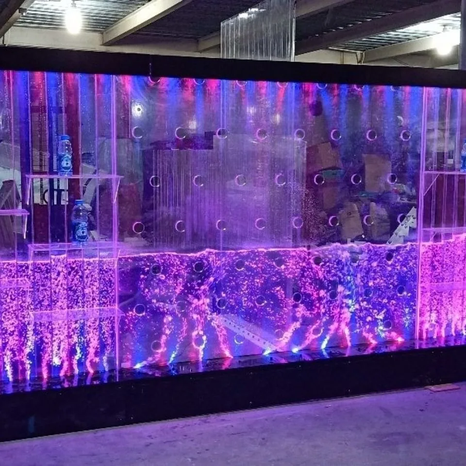 Bubble Water Feature Wall with Wine Rack — Hallway Screen — view 2