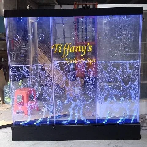 Bubble Water Feature Wall with Wine Rack — Hallway Screen — view 4