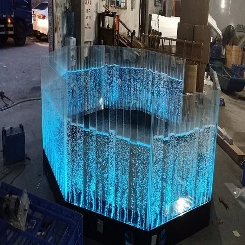 Bubble Water Feature Wall with Wine Rack — Hallway Screen — view 5
