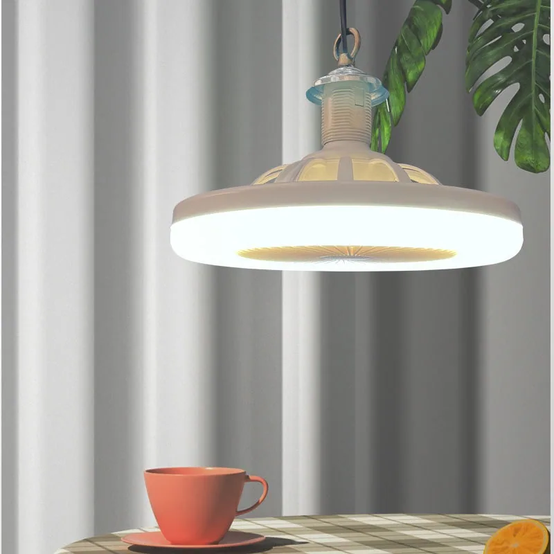 Modern Minimalist LED Ceiling Fan Light — Dining Room & Balcony — view 4