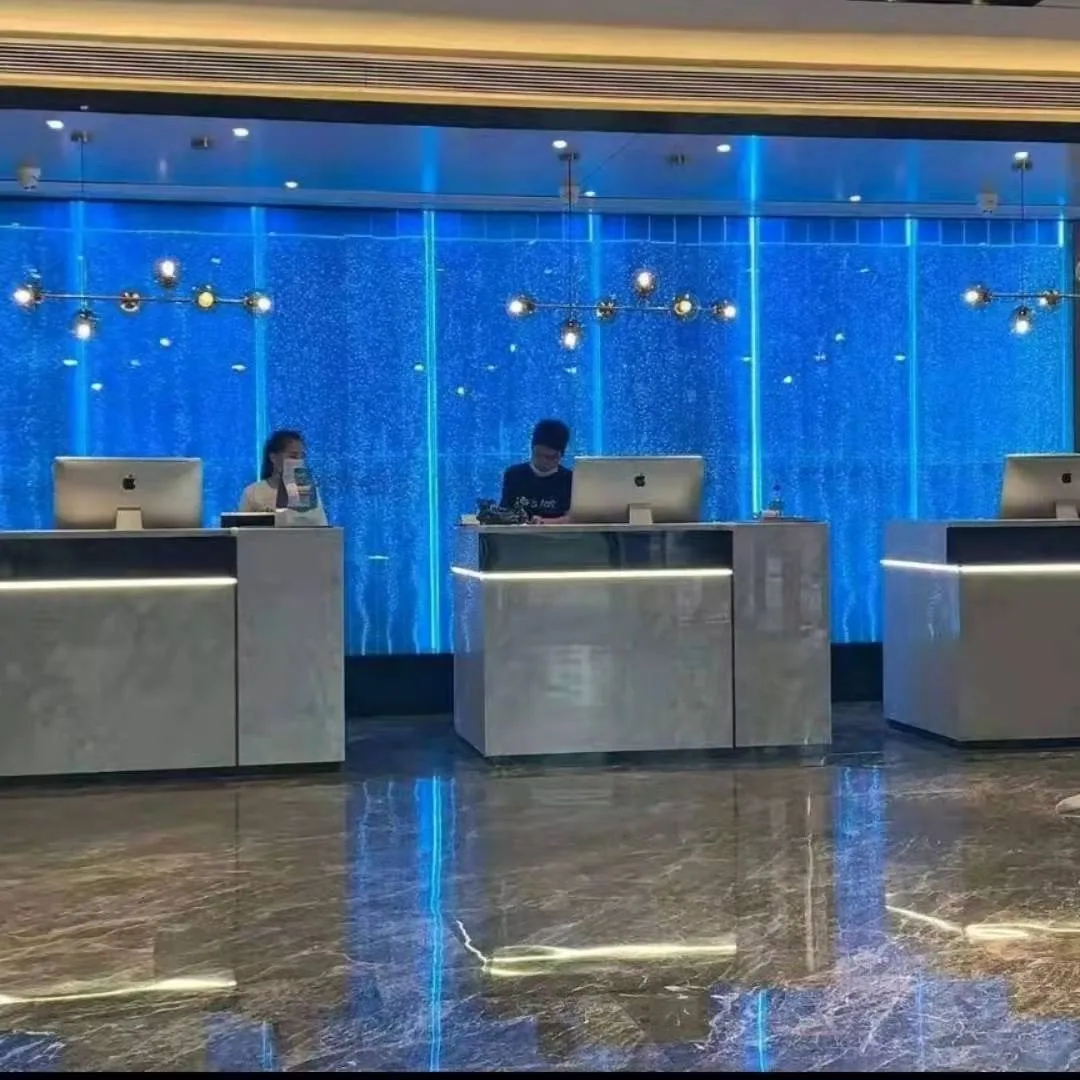 LED Colour-Changing Water Feature Wall — Corridor Partition — view 5