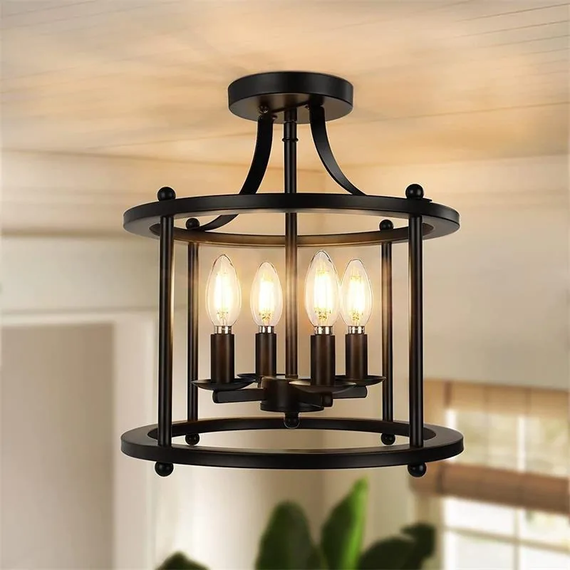 Industrial Chandelier — Bedroom & Dining Room — view 1