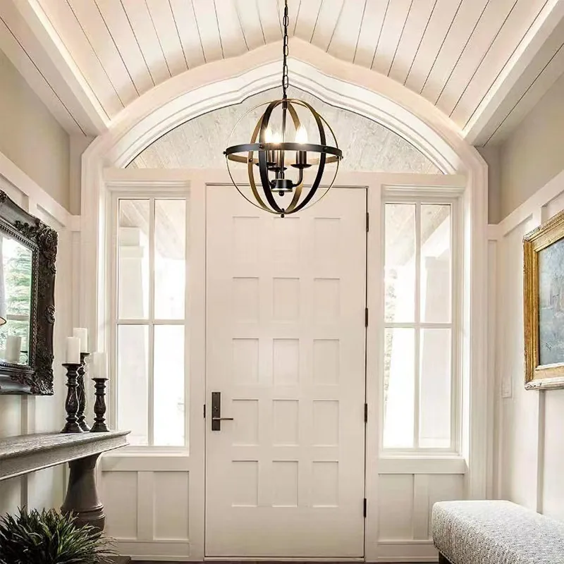 Industrial Ironwork Chandelier — Living Room & Dining Room — view 7