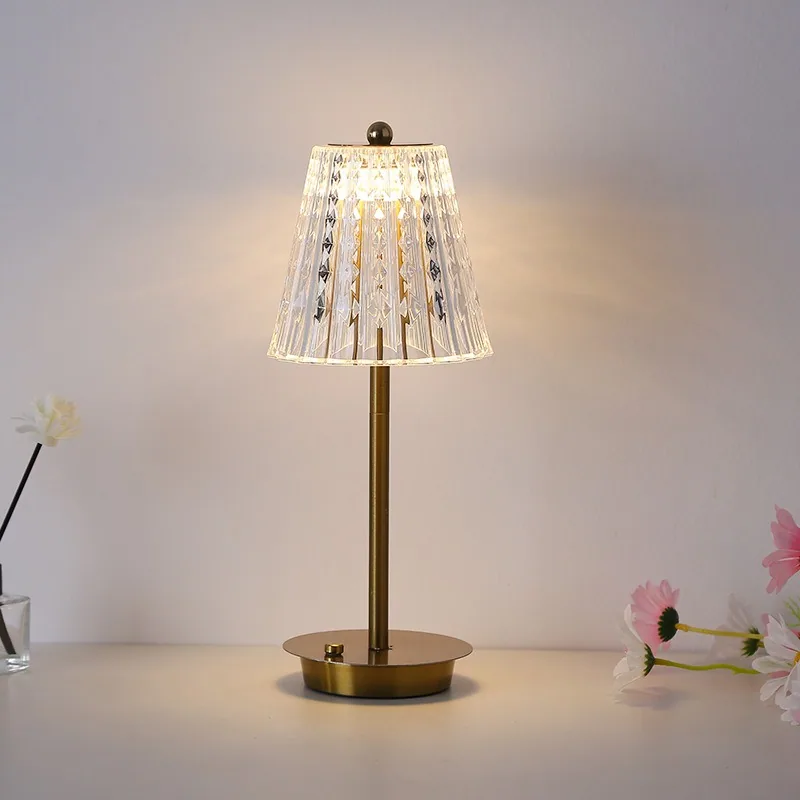 Modern Minimalist Crystal Table Lamp — Bedroom & Bedside — view 2