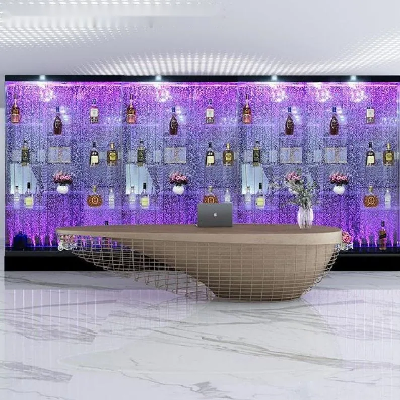 Acrylic Bubble Water Wall — Corporate Reception Feature — view 1