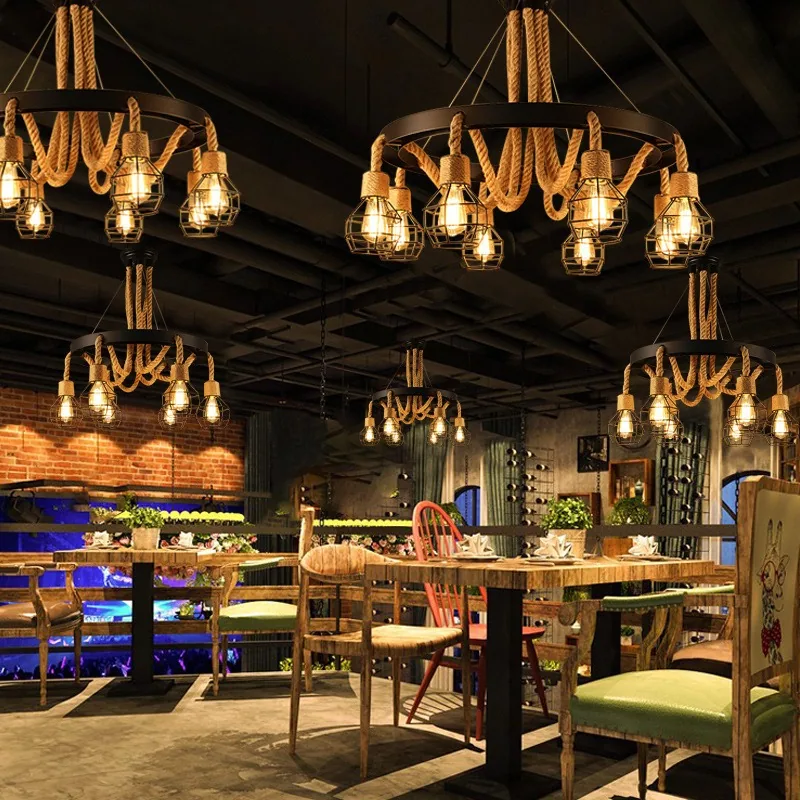 Industrial Chandelier — Living Room, Dining Room & Bar Counter — view 9