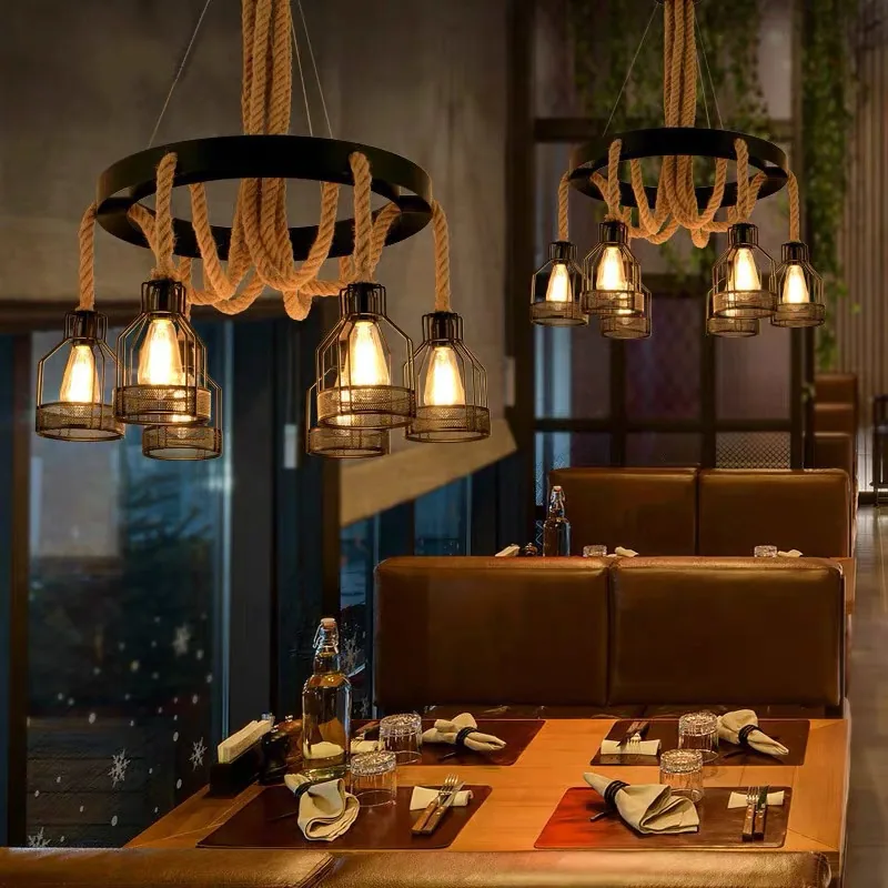 Industrial Chandelier — Living Room, Dining Room & Bar Counter — view 3