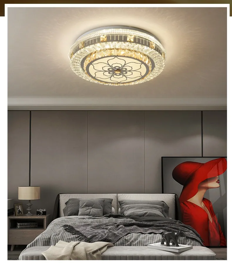 Modern LED Crystal Ceiling Light — Clubhouse — view 11