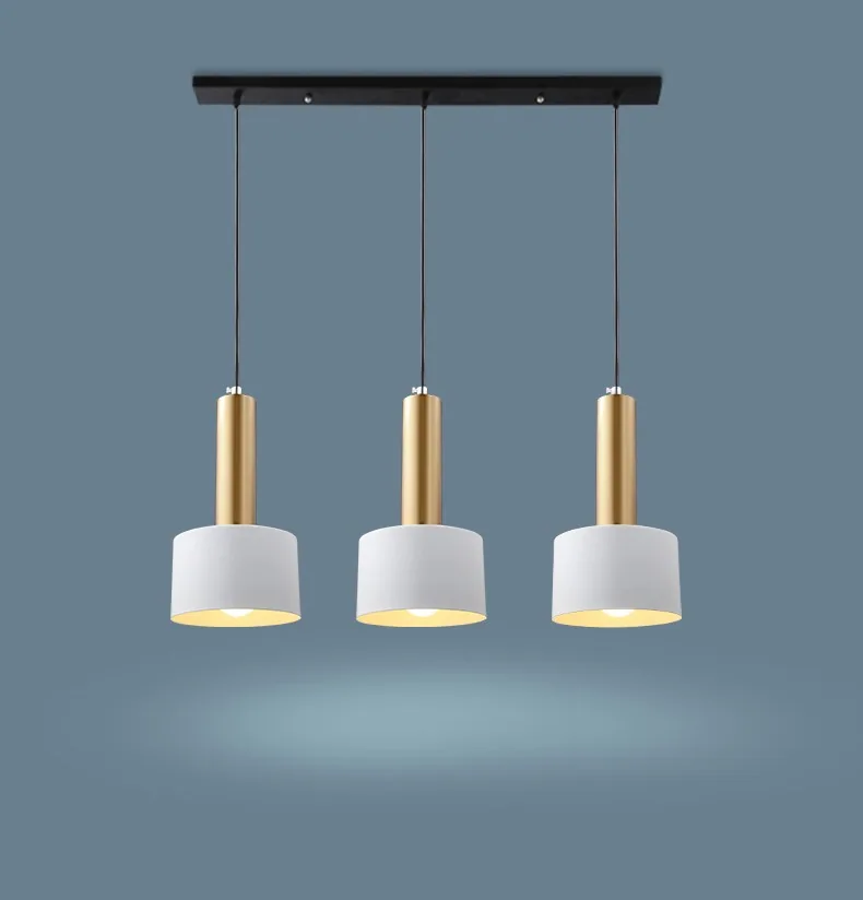 Modern Minimalist Three-Head Chandelier — Dining Room & Bar Counter — view 5