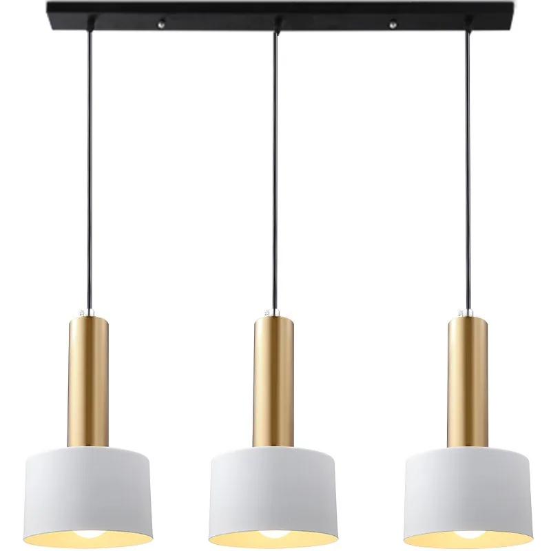 Modern Minimalist Three-Head Chandelier — Dining Room & Bar Counter — view 4