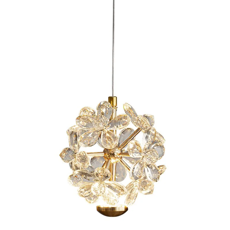 Modern Crystal Cord-Hung Chandelier — Bedroom, Bedside & Dining Room — view 5
