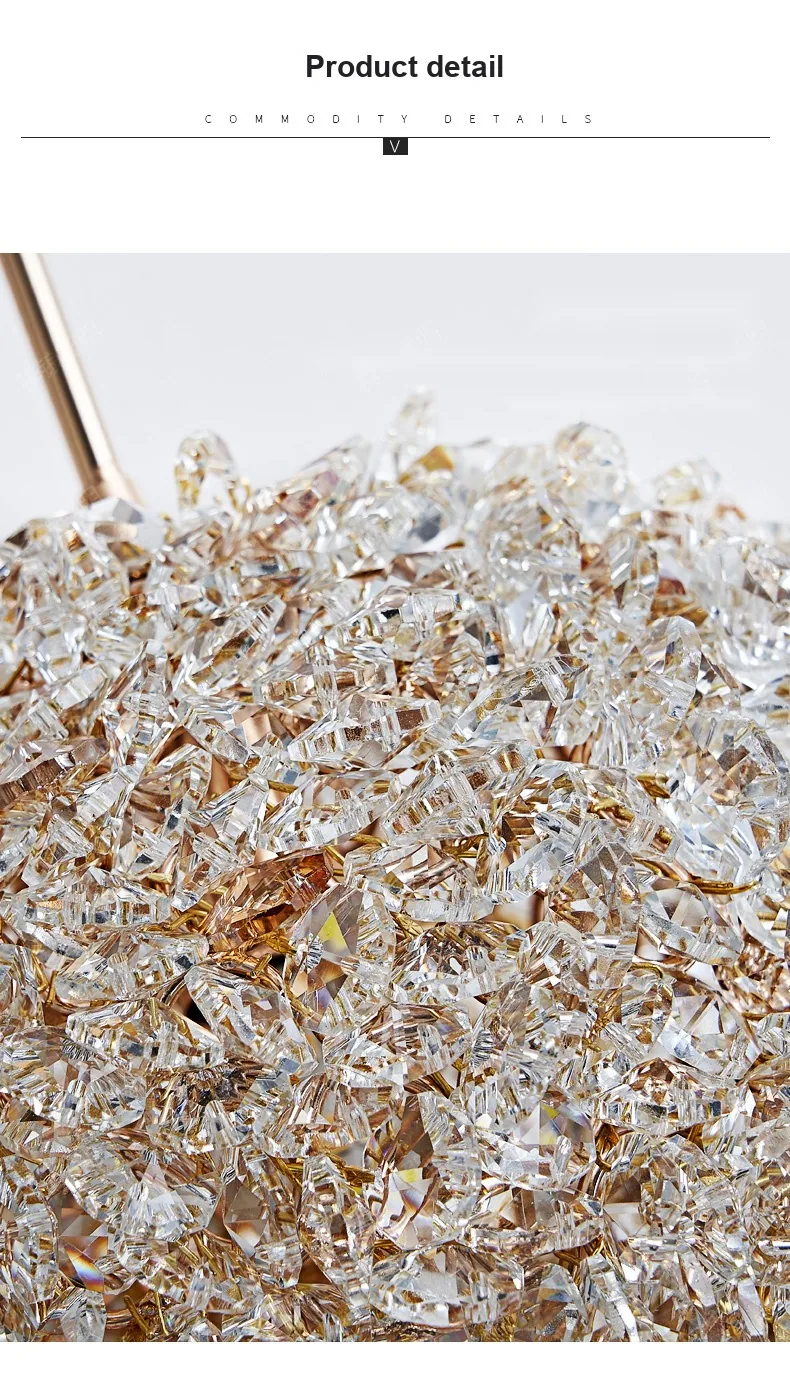 Light Luxury Crystal Chandelier — Bedroom, Bedside & Walkway — view 8