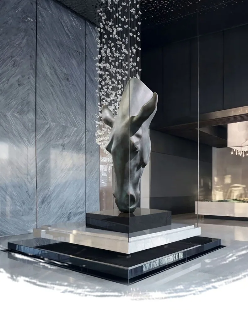 Abstract Human Figure Sculpture Floor Lamp — Hotel Lobby Feature — view 8