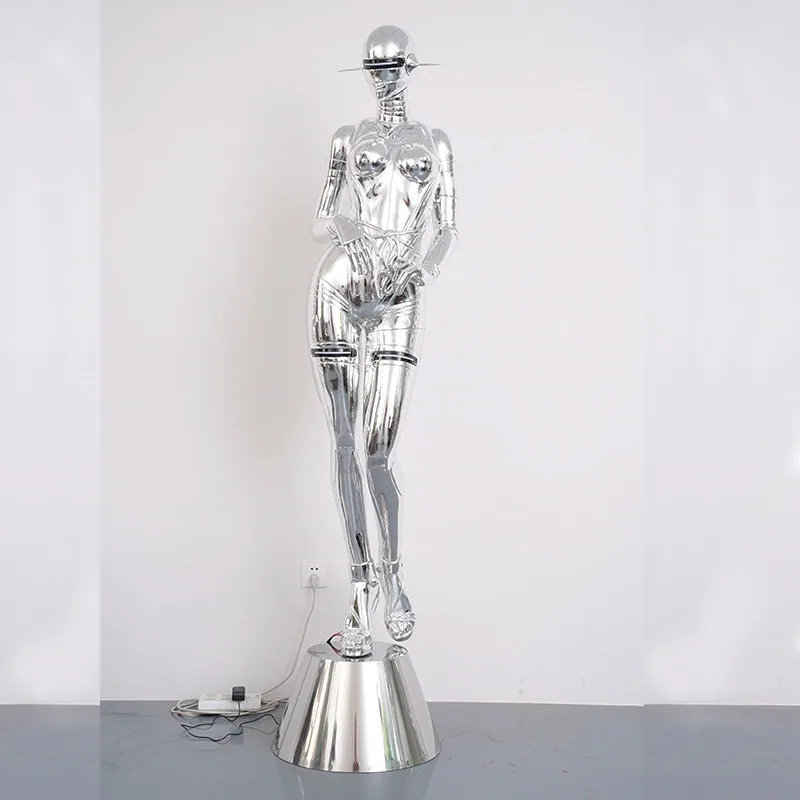Cyberpunk Mecha Figure Sculpture — Large Floor Display Piece — view 10