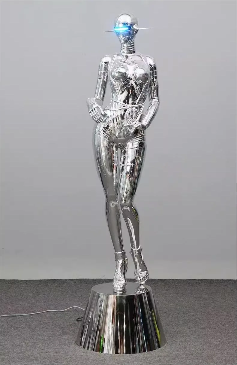Cyberpunk Mecha Figure Sculpture — Large Floor Display Piece — view 11