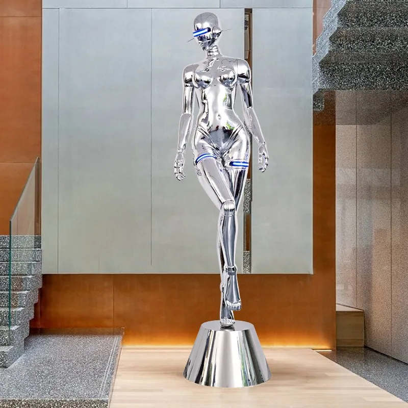 Cyberpunk Mecha Figure Sculpture — Large Floor Display Piece — view 12