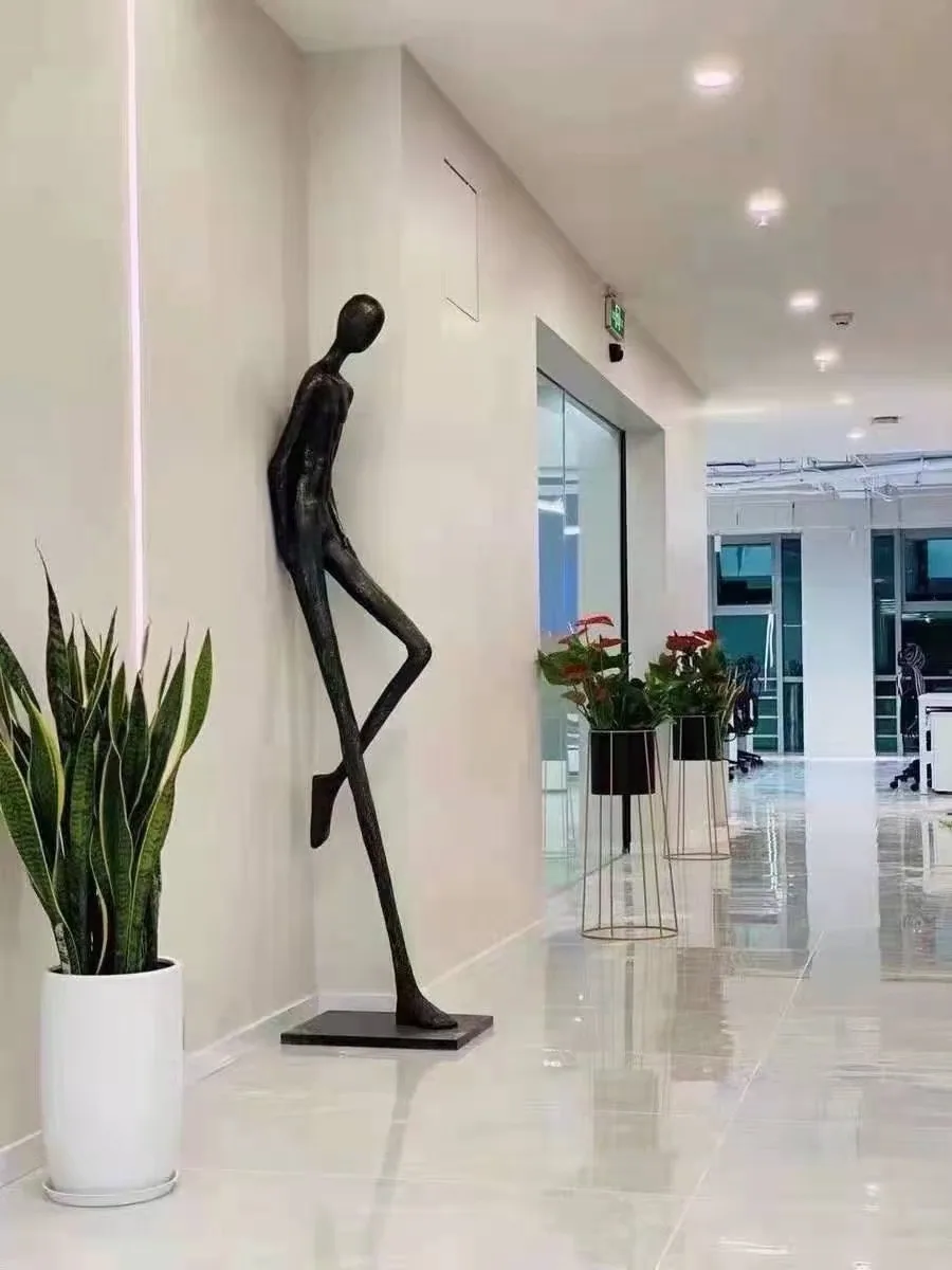Resin Figure Sculpture Floor Lamp — Globe Holder, Show Flat Series — view 9
