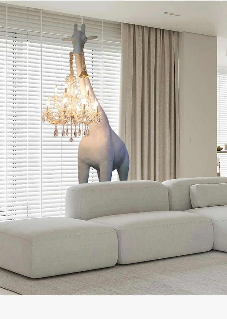 Crystal Giraffe Sculpture Floor Lamp — Showroom Centrepiece — view 9
