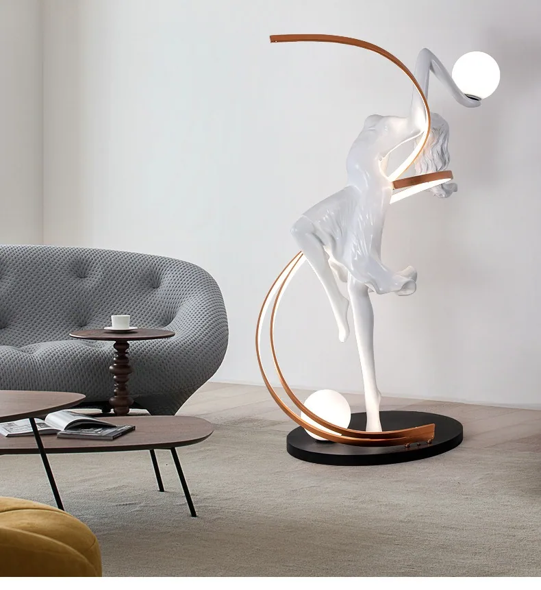 Italian-Style Dancing Muse Sculpture Floor Lamp — Retail Display — view 8