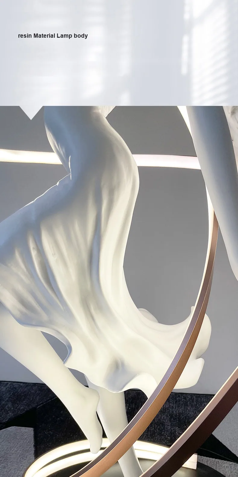 Italian-Style Dancing Muse Sculpture Floor Lamp — Retail Display — view 9