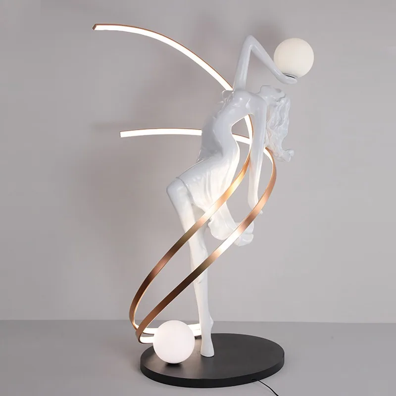 Italian-Style Dancing Muse Sculpture Floor Lamp — Retail Display — view 3