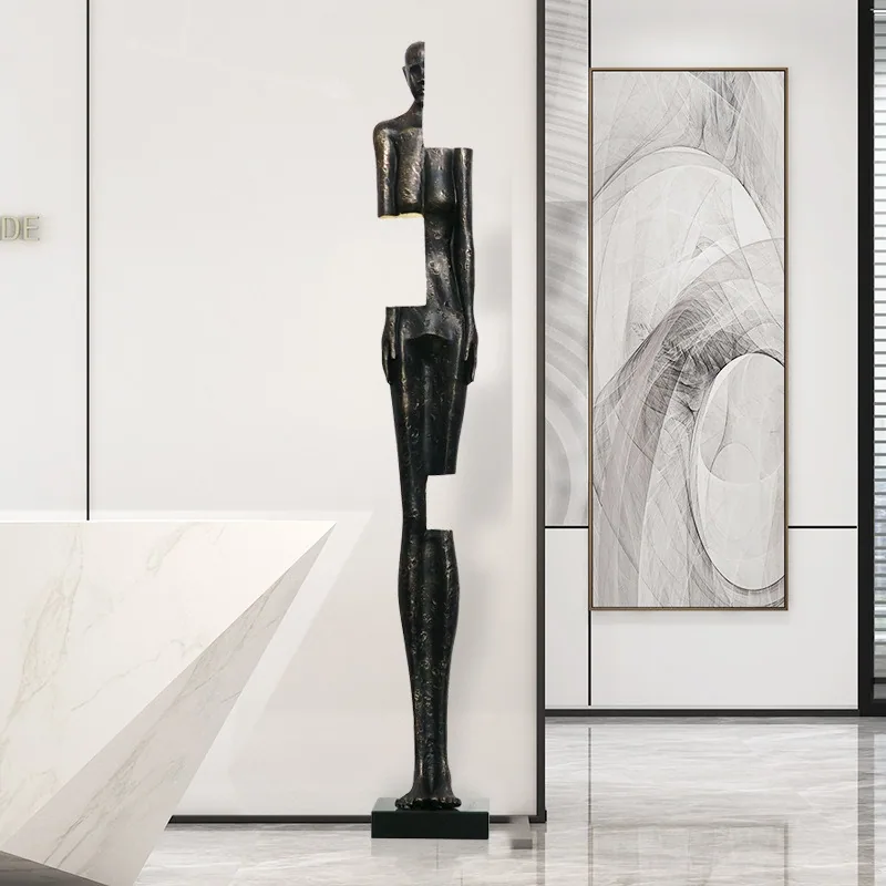 Designer Human Figure Sculpture Floor Lamp — Gallery & Lobby — view 11