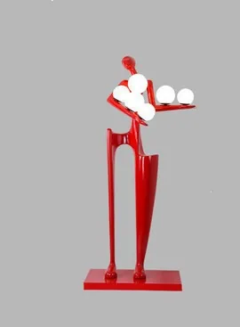 Designer Human Figure Sculpture Floor Lamp — Gallery & Lobby — view 7