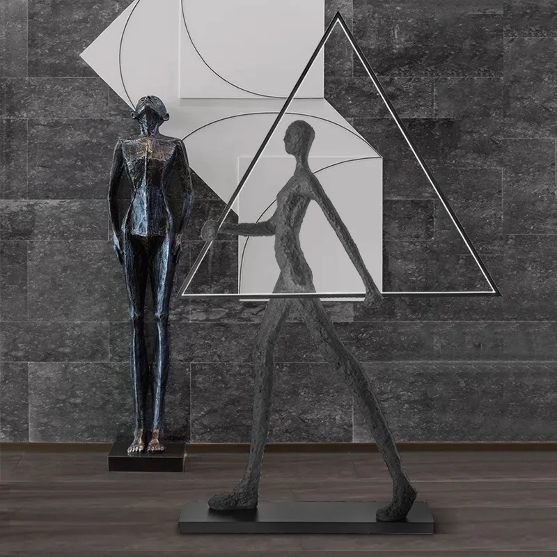 Abstract Figure Sculpture Floor Lamp — Hotel Lobby Art — view 2