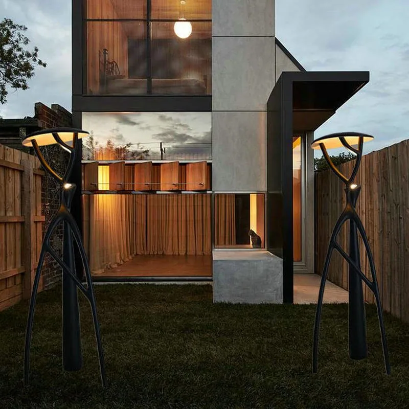 Fiberglass Outdoor Landscape Pillar Lamp — Nordic Garden Series — view 2