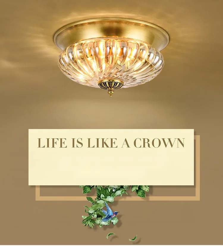 Minimalist Solid Brass Ceiling Light — Walkway, Entryway & Balcony — view 6